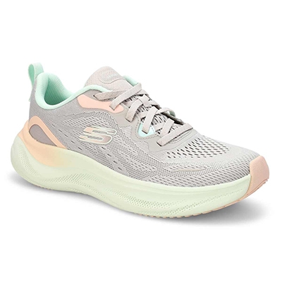 Baskets à lacets Skech Cloud Gentle Glow, gris clair/multi, femmes