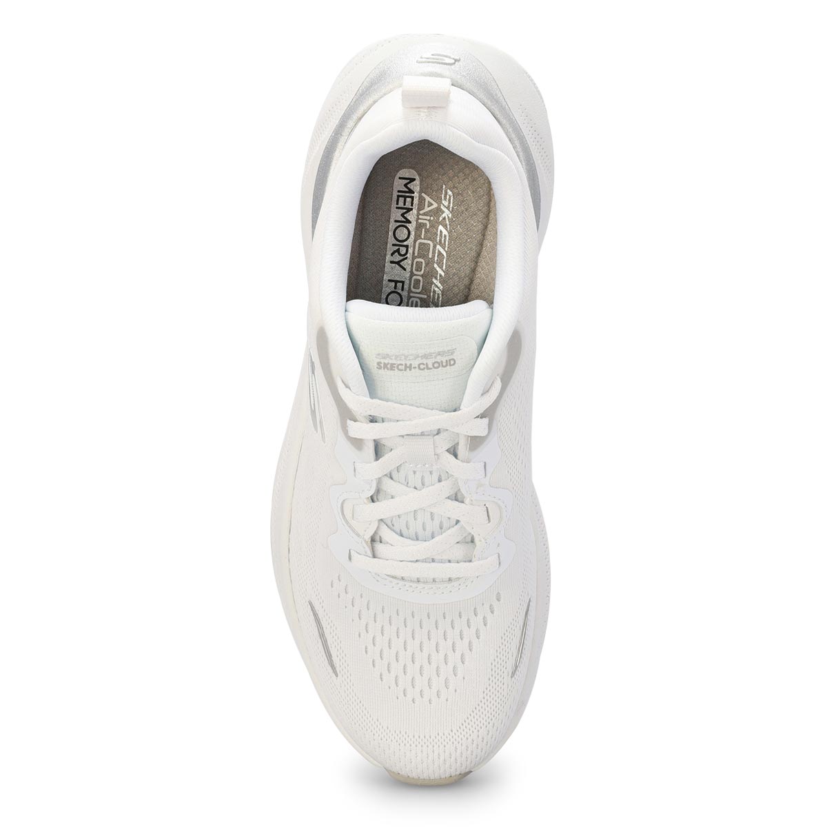 Baskets à lacets SKECH CLOUD GENTLE GLOW, blanc/argent, femmes