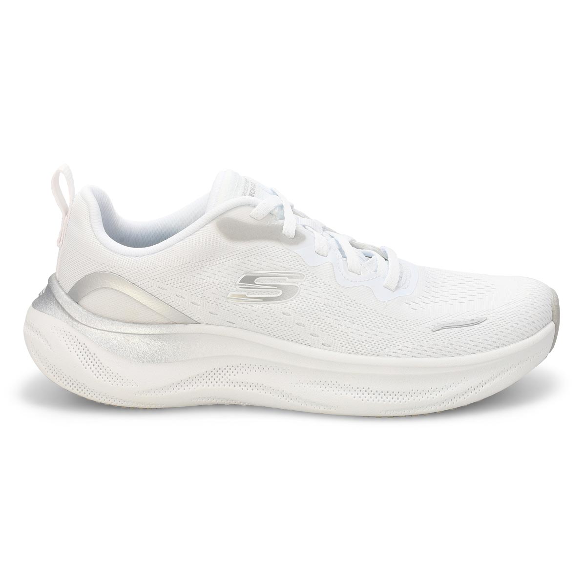 Baskets à lacets SKECH CLOUD GENTLE GLOW, blanc/argent, femmes