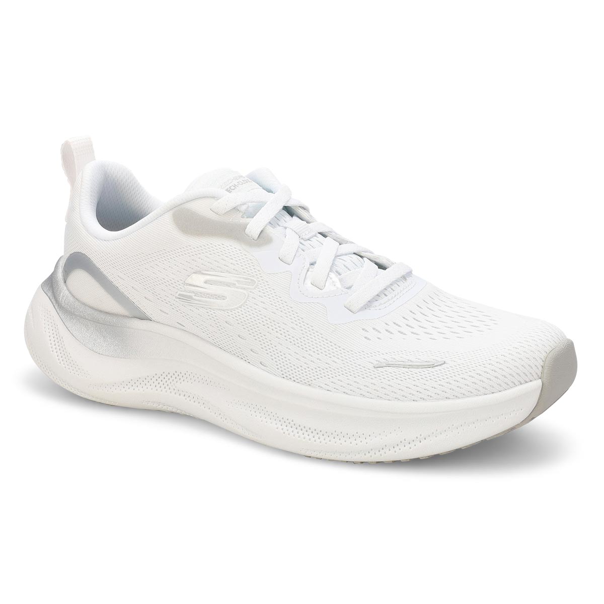 Baskets à lacets SKECH CLOUD GENTLE GLOW, blanc/argent, femmes