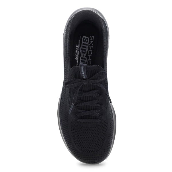 Espadrilles femmes Ultra Flex 4.0 à enfiler larges - Noir/Noir