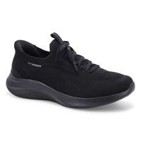 Espadrilles femmes Ultra Flex 4.0 à enfiler larges - Noir/Noir