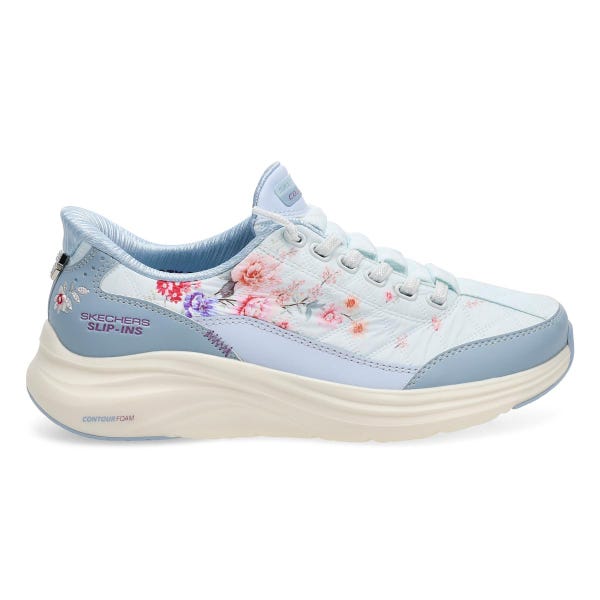 Women's  Contour Foam Floral Slip-Ins Sneaker - Blue/Pink/White