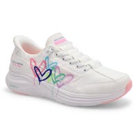 Women's  Contour Foam Timeless Heart Slip-Ins Sneaker - White/Multi