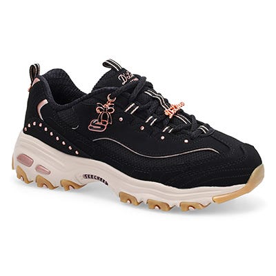 Espadrilles à lacets D'Lites pour femmes - Noir/Or rose