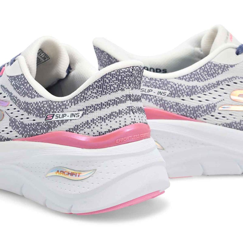 Espadrille Skechers Arch Fit 3.0 - Easy Chic mains libres pour femmes en Blanc/Multi.