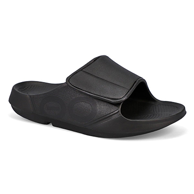 Mns OOahh Sport Flex Slide Sandal - Matte Black