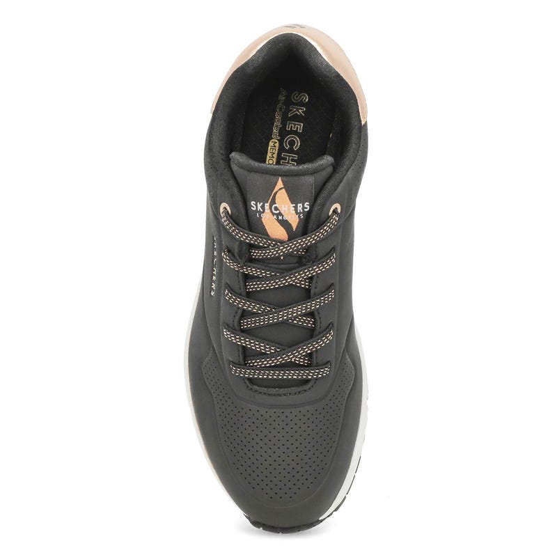 Women's Uno Metallic Trim  Sneaker - Black