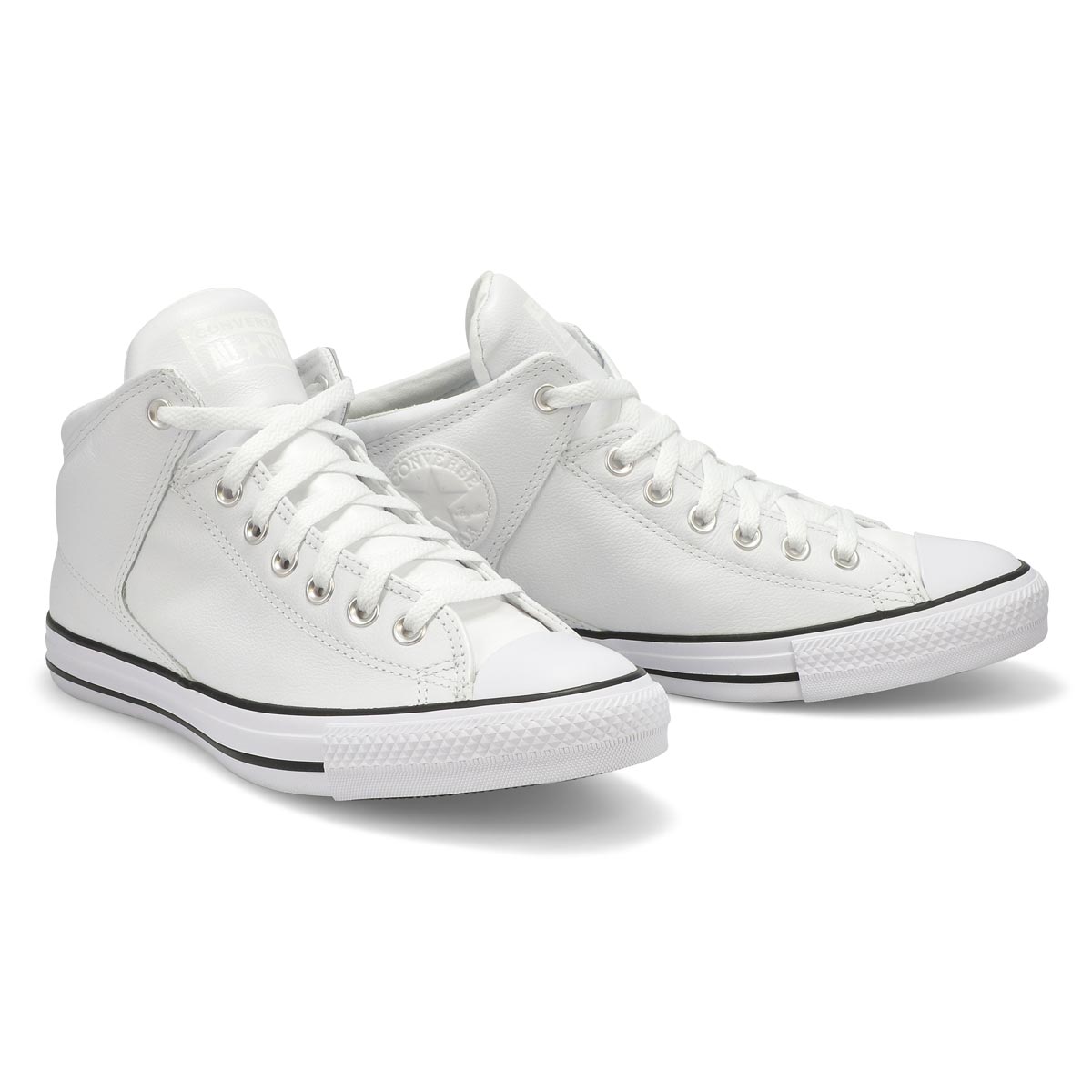 Baskets mi-hautes en cuir CHUCK TAYLOR ALL STAR HIGH STREET MID, blanc, hommes