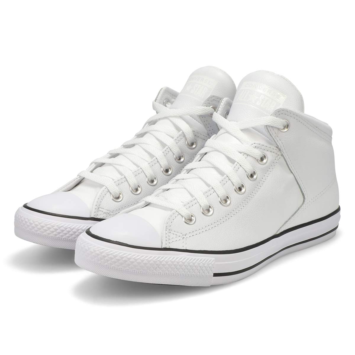 Baskets mi-hautes en cuir CHUCK TAYLOR ALL STAR HIGH STREET MID, blanc, hommes