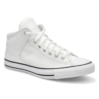 Baskets mi-hautes en cuir CHUCK TAYLOR ALL STAR HIGH STREET MID, blanc, hommes