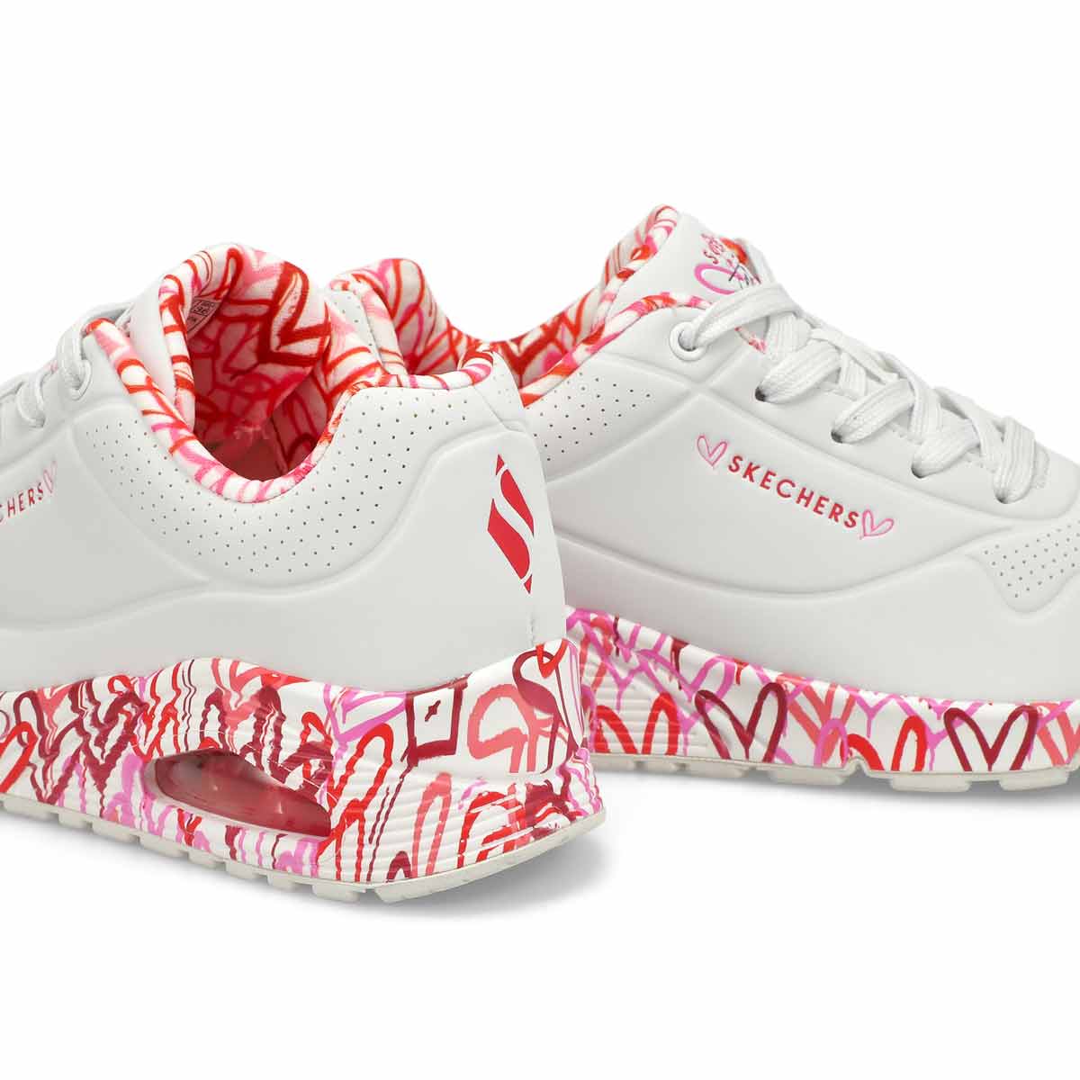 Skechers Women's Uno Loving Love Sneaker - Wh | SoftMoc.com
