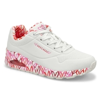 Women's Uno Loving Love Sneaker - White/Pink