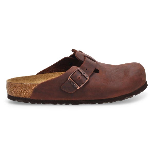 Men's Boston Oiled Leather Soft Footbed Casual Clog - Habana