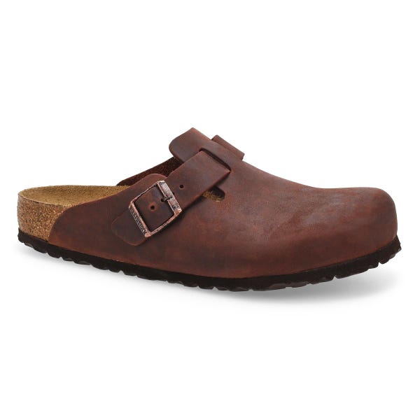 Men's Boston Oiled Leather Soft Footbed Casual Clog - Habana