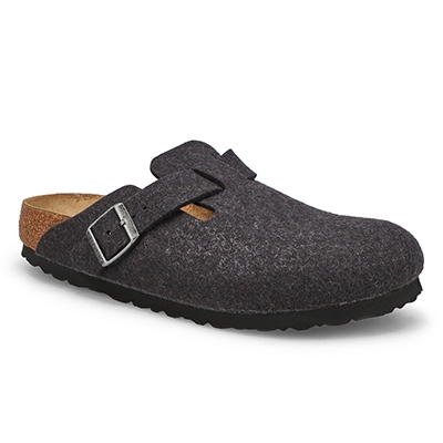 Sabot Boston Wool, anthracite, femme - Étroit