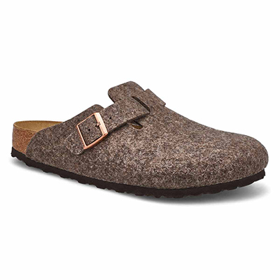 Mns Boston Wool Casual Clog - Cacao