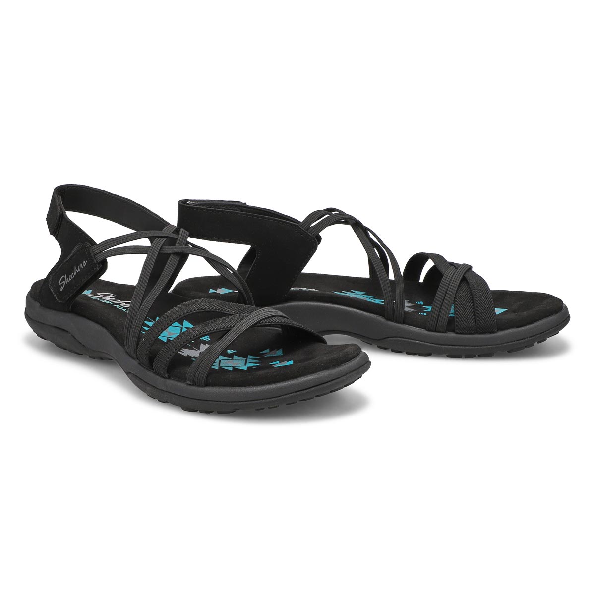 Women's Reggae Slim Sandal - Black/Black