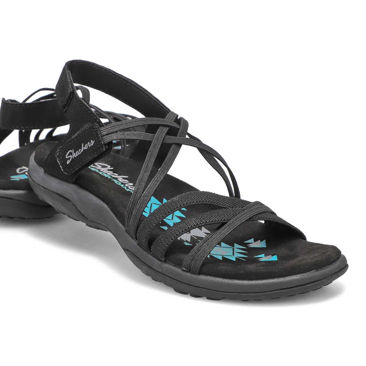 Women's Reggae Slim Sandal - Black/Black