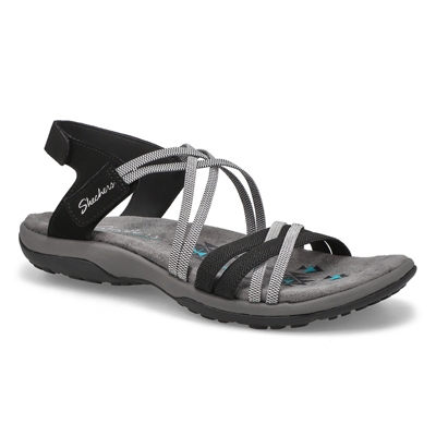 Lds Reggae Slim Casual Sandal - Black/Charcoal