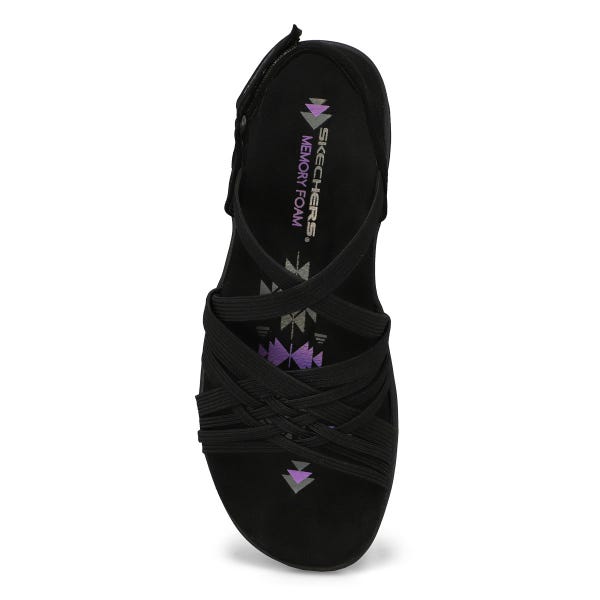 Women's  Reggae Slim Casual Sandal - Black/Black