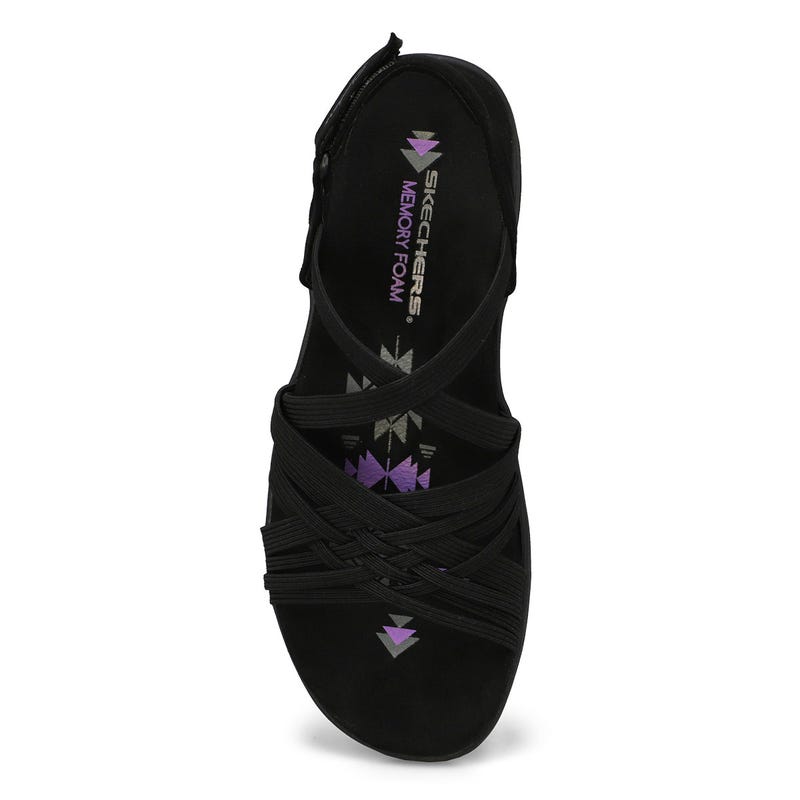 Women's  Reggae Slim Casual Sandal - Black/Black