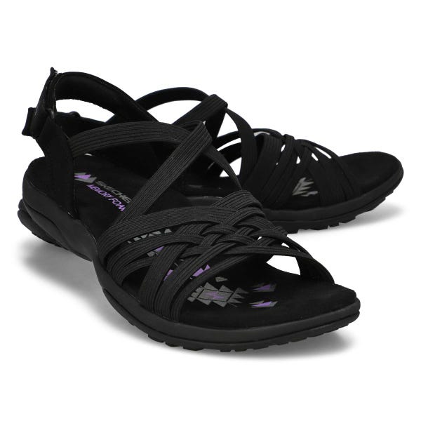 Women's  Reggae Slim Casual Sandal - Black/Black