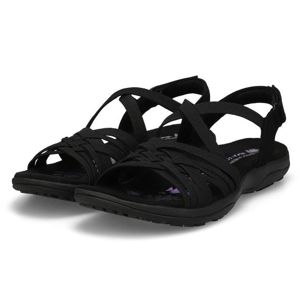 Women's  Reggae Slim Casual Sandal - Black/Black