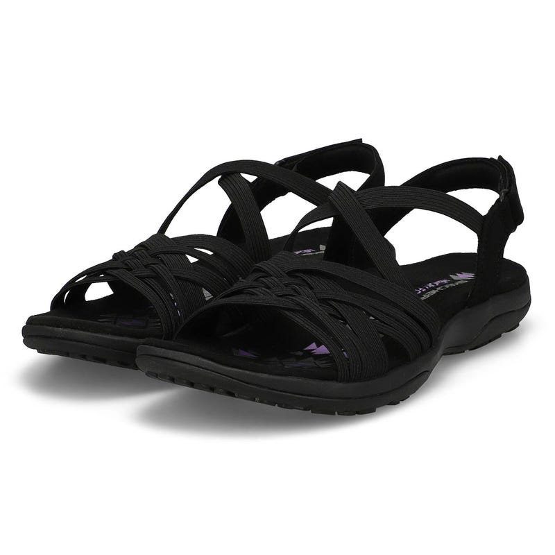 Women's  Reggae Slim Casual Sandal - Black/Black