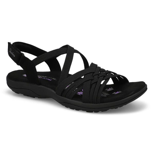 Women's  Reggae Slim Casual Sandal - Black/Black