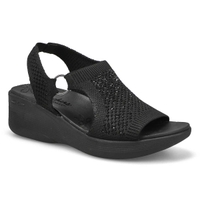 Women's Pier-Lite Wedge Casual Sandal - Black