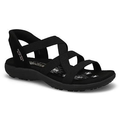 Sandale à enfiler Reggae Slim Slip-Ins, noir/noir, femmes