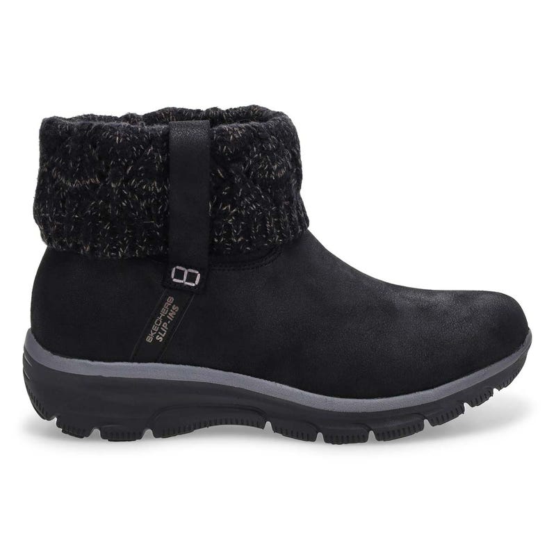 Women's Easy Going Slip-Ins ankle boot in black.