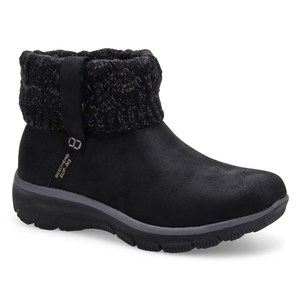 Women's Easy Going Slip-Ins ankle boot in black.