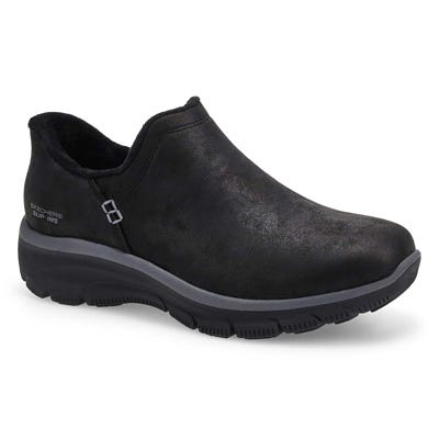 Lds Easy Going Slip-Ins Ankle Bootie - Black/Black