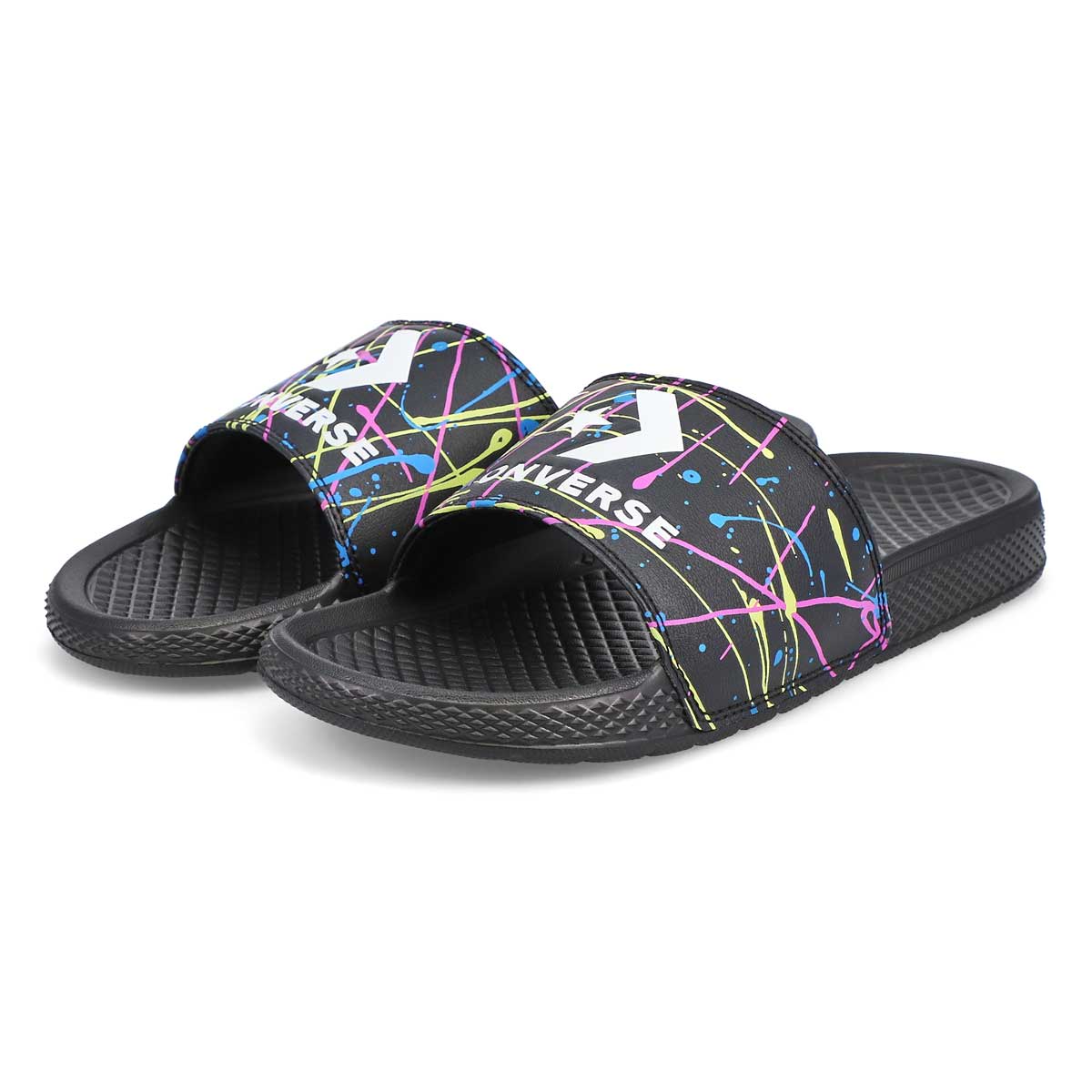 Men's All Star Splatter Slide Sandal - Black/Multi