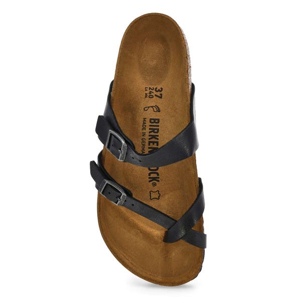 Sandale en Birko-Flor à passe-orteil MAYARI, réglisse délicate, femmes