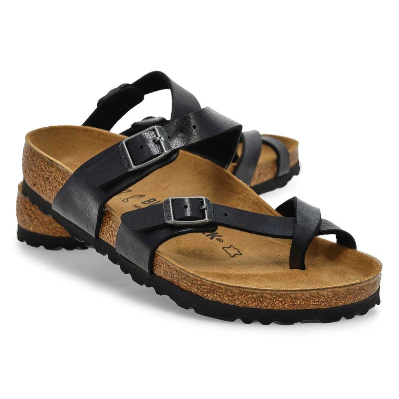 Sandale en Birko-Flor à passe-orteil MAYARI, réglisse délicate, femmes