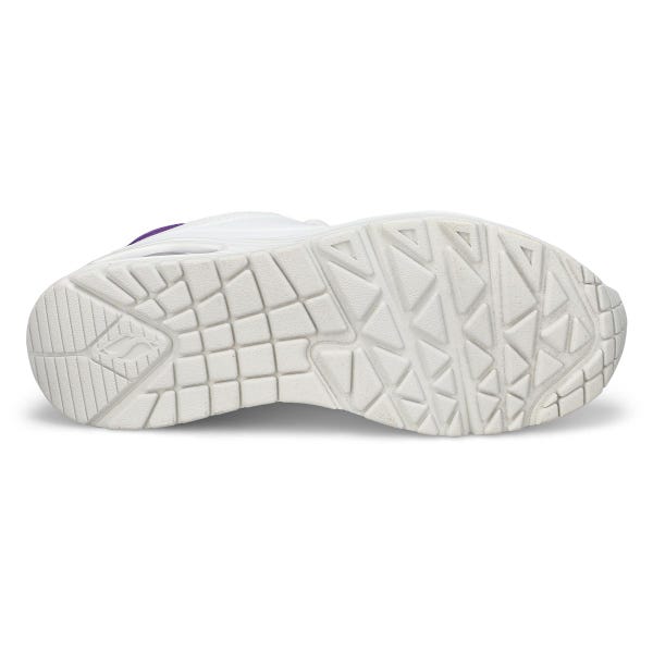 Women's  Uno Pop Back Lace Up Sneaker - White/Purple