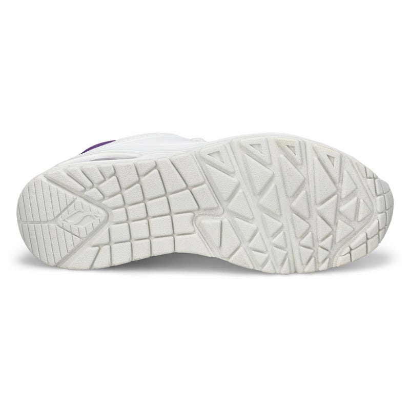 Women's  Uno Pop Back Lace Up Sneaker - White/Purple