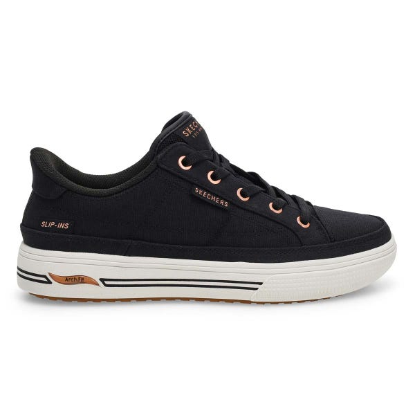 Women's  Arch Fit Arcade See Ya There Slip-Ins Canvas Sneaker - Black
