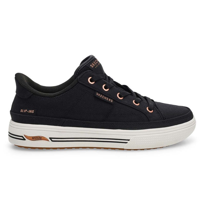 Women's  Arch Fit Arcade See Ya There Slip-Ins Canvas Sneaker - Black