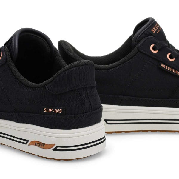 Women's  Arch Fit Arcade See Ya There Slip-Ins Canvas Sneaker - Black