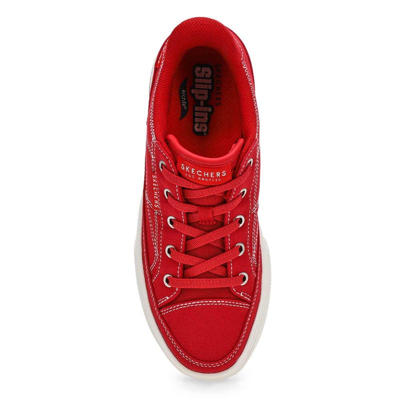 Women's Arch Fit Arcade See Ya There Slip-Ins Canvas Sneaker - Red