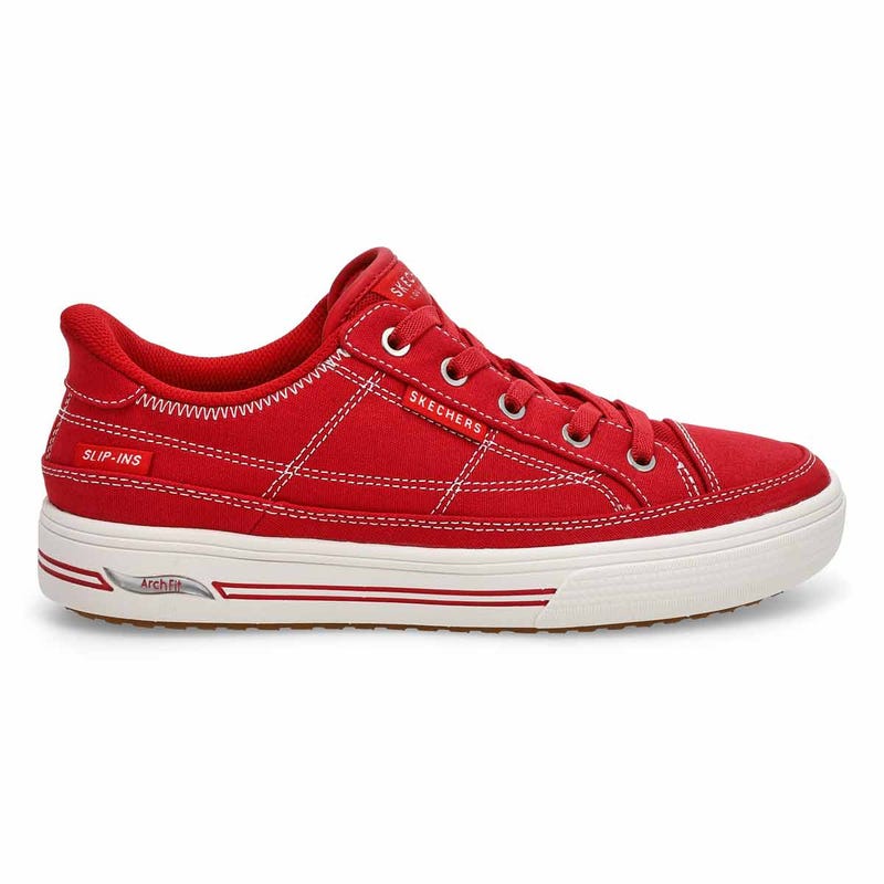 Women's Arch Fit Arcade See Ya There Slip-Ins Canvas Sneaker - Red