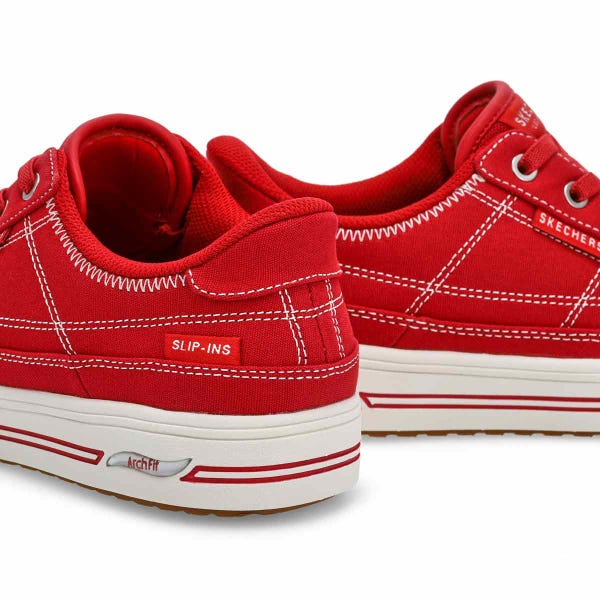 Women's Arch Fit Arcade See Ya There Slip-Ins Canvas Sneaker - Red