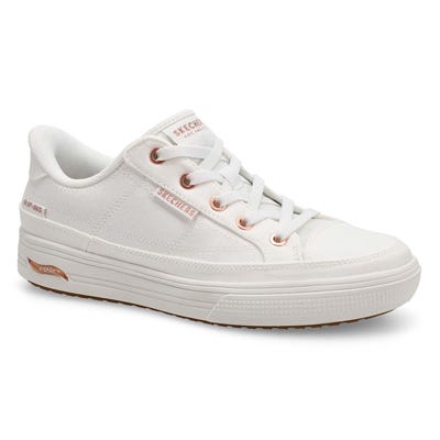 Lds Arch Fit Arcade See Ya There Slip-Ins Canvas Sneaker - White