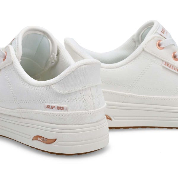 Women's  Arch Fit Arcade See Ya There Slip-Ins Canvas Sneaker - White
