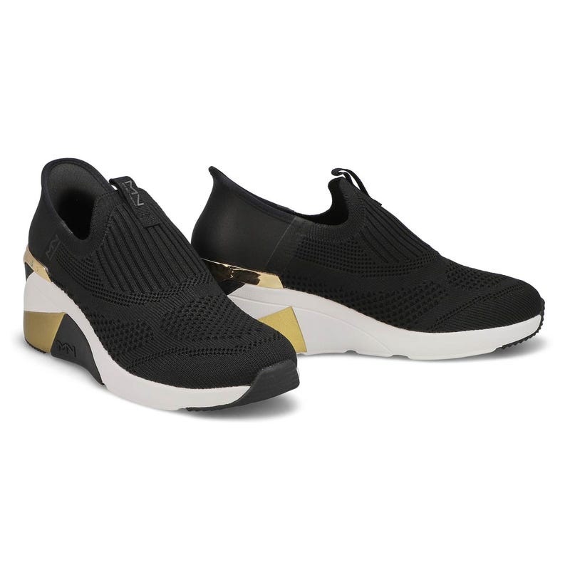 Women's Mark Nason A Wedge Crecent Slip-Ins Sneaker - Black