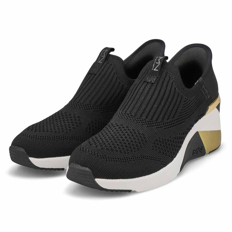 Women's Mark Nason A Wedge Crecent Slip-Ins Sneaker - Black